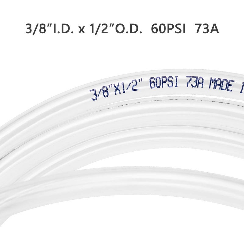 Eastrans Clear Vinyl Tubing Flexible PVC Tubing, Hybrid PVC Hose, Heavy Duty and Lightweight, by 3/8 Inch ID, 50-Feet Length - Image 4